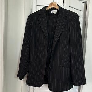Worthington Charcoal Striped Pantsuit